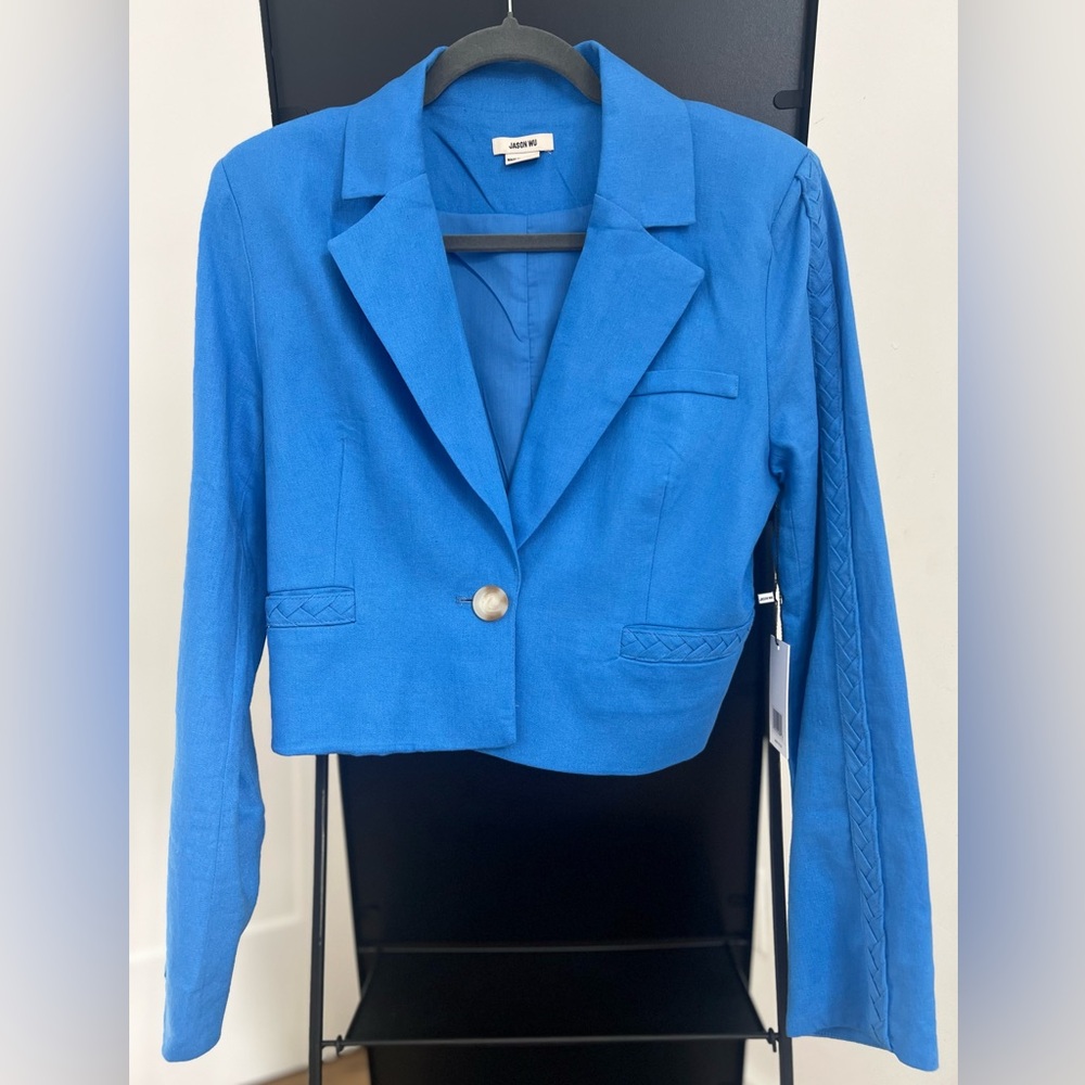 Jason Wu Blazer Blue Braided Detail Cobalt Blue (Medium)